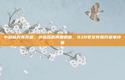 中超新政再升级，外援名额再度调整，939号文件揭开变革序幕