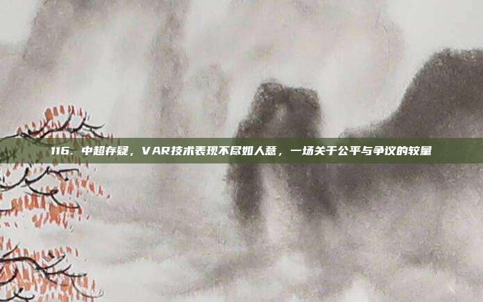 116. 中超存疑，VAR技术表现不尽如人意，一场关于公平与争议的较量