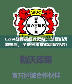 CBA联赛规程大更新，球迷们反响热烈，全新赛事体验即将开启！